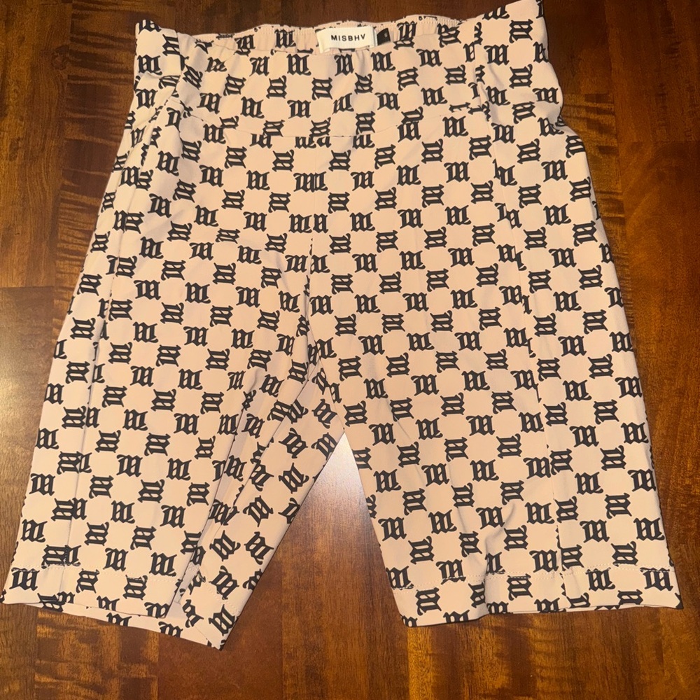 MISBHV Black and White Patterned Women's Shorts